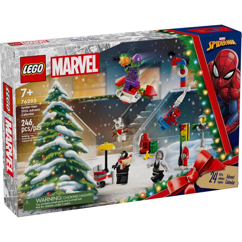 LEGO Marvel Spiderman 2024 Advent Calendar Building Set Multicolored 246 pc