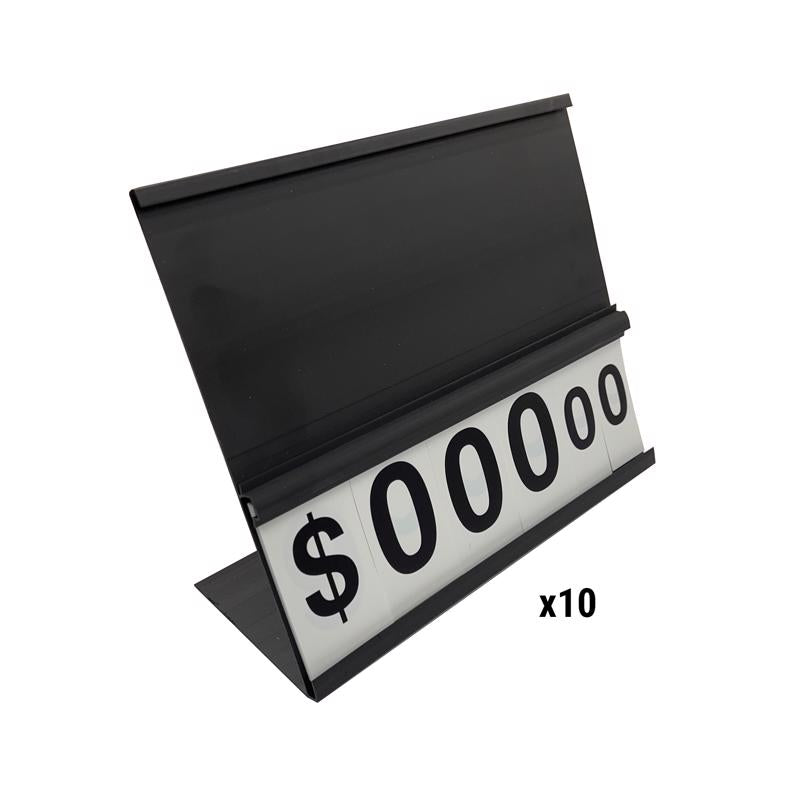 Black Plastic Counter Sign Holder 11 in. H