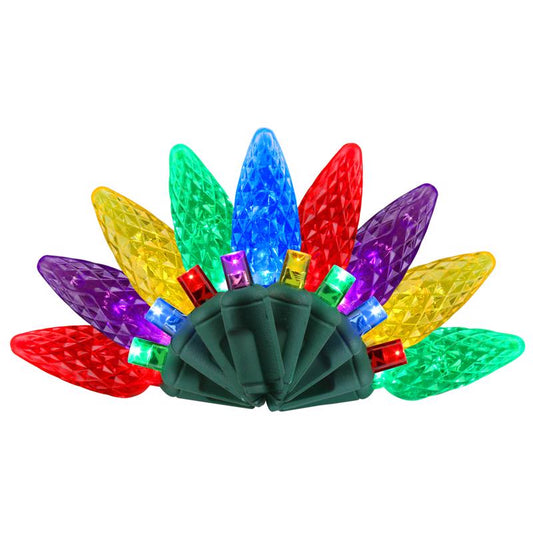 Celebrations Platinum LED C6 Multicolored Duet 50 ct String Christmas Lights 25 ft.