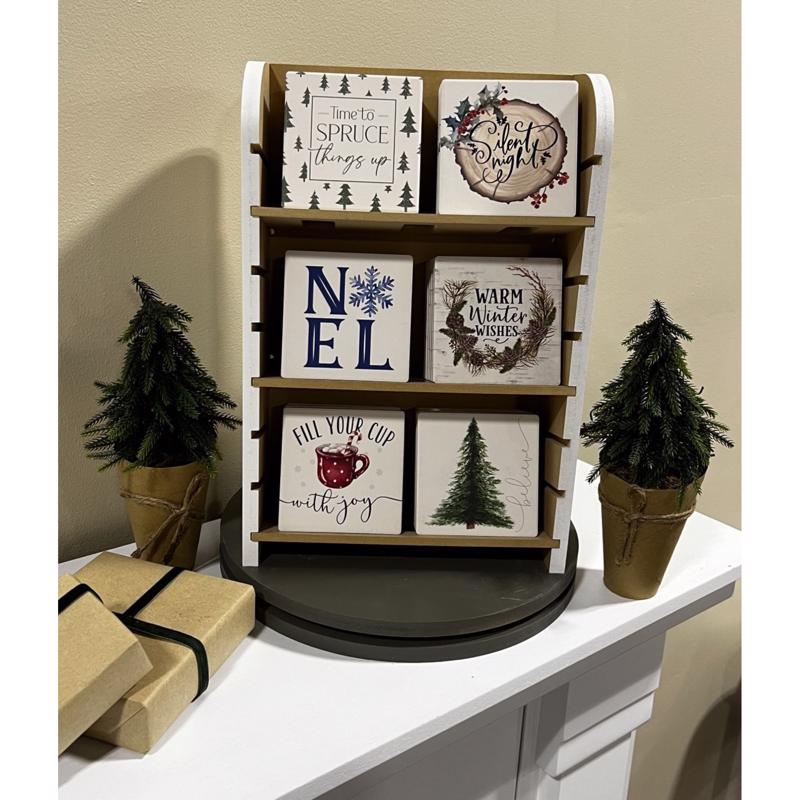 P Graham Dunn Assorted Christmas Coaster 4 in.