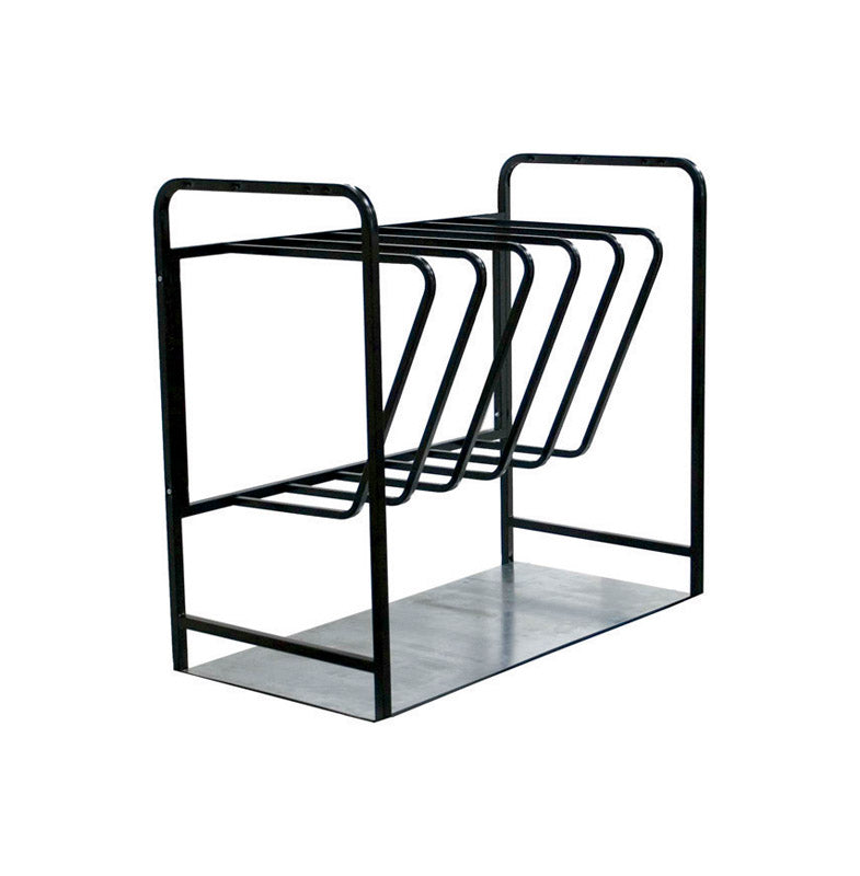 45.5 in. H X 24.75 in. W X 48 in. D Black Metal Ladder Shelving Rack