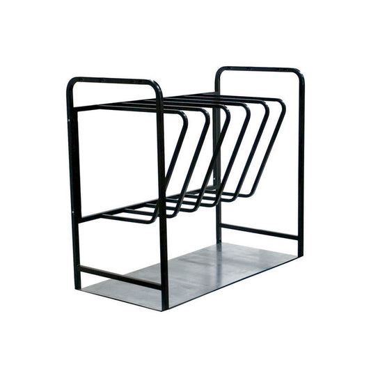 45.5 in. H X 24.75 in. W X 48 in. D Black Metal Ladder Shelving Rack