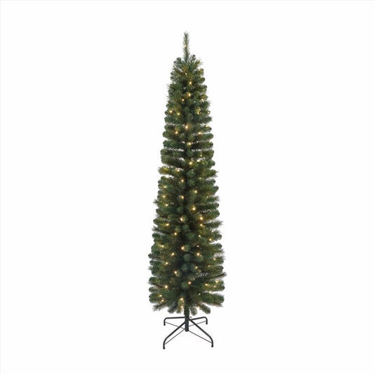 Celebrations 7 ft. Pencil LED 150 ct Christmas Tree