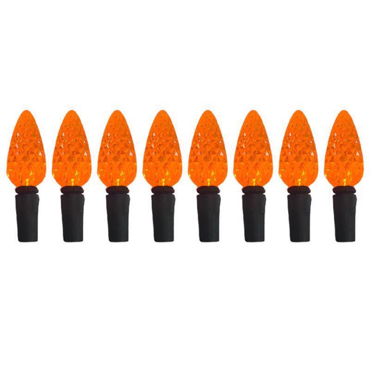 Celebrations Orange 100 ct 2 in. LED C6 Halloween String Lights