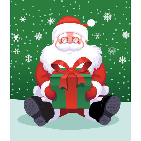Garage Celebrations Santa 7 ft. x 8 ft. Garage Door Cover
