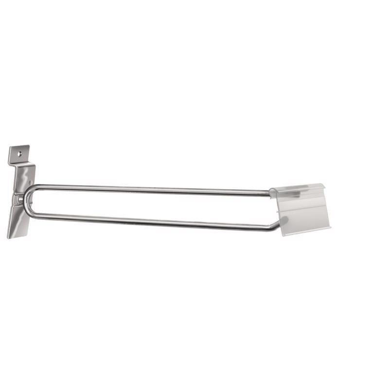 10 in. Silver Metal Slat Wall Peg Hook 25 pk