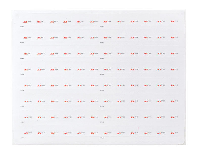 Laser Printer Adhesive Backed White Bin Tag Labels - Sheet