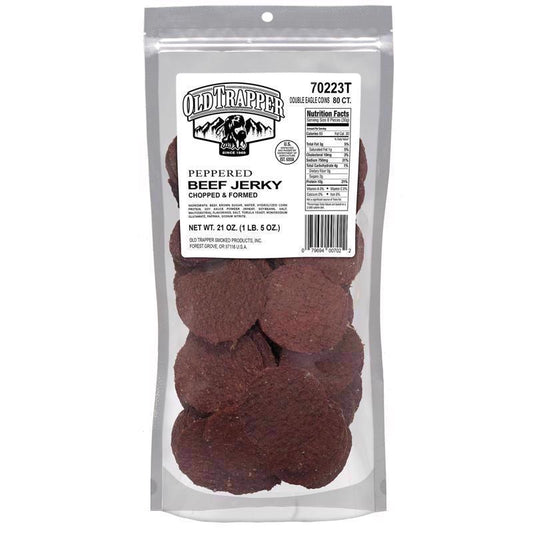 Old Trapper Double Eagles Peppered Beef Jerky 21 oz Pouch