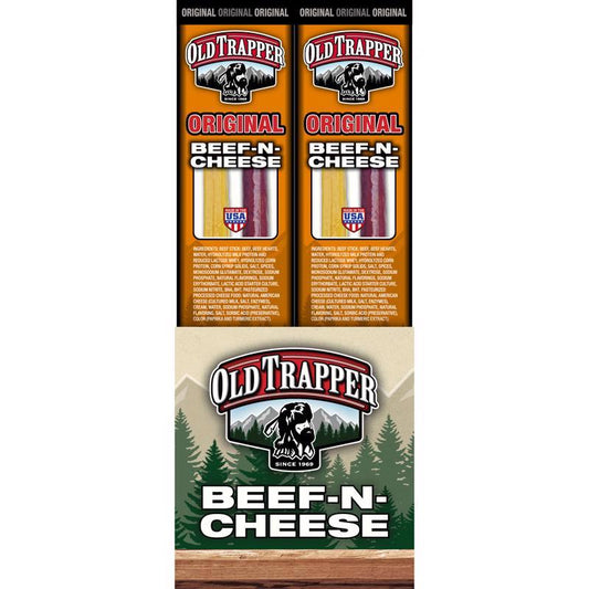 Old Trapper Original Beef Stick and Cheese 1.3 oz Shrink Wrapped