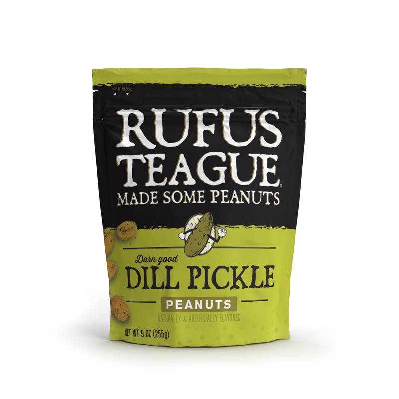 Rufus Teague Snacks Peanuts Dill Pickle Peanuts Peanuts 9 oz Bagged