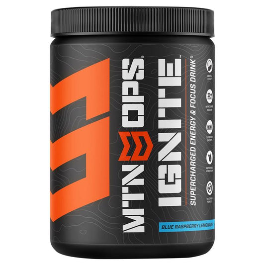 MTN OPS Ignite Blue Raspberry Lemonade Energy Drink Mix 20.6 oz