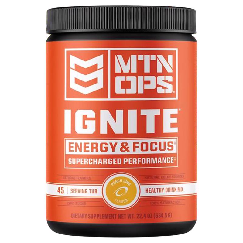 MTN OPS Ignite Peach Zing Energy Drink Mix 22.4 oz