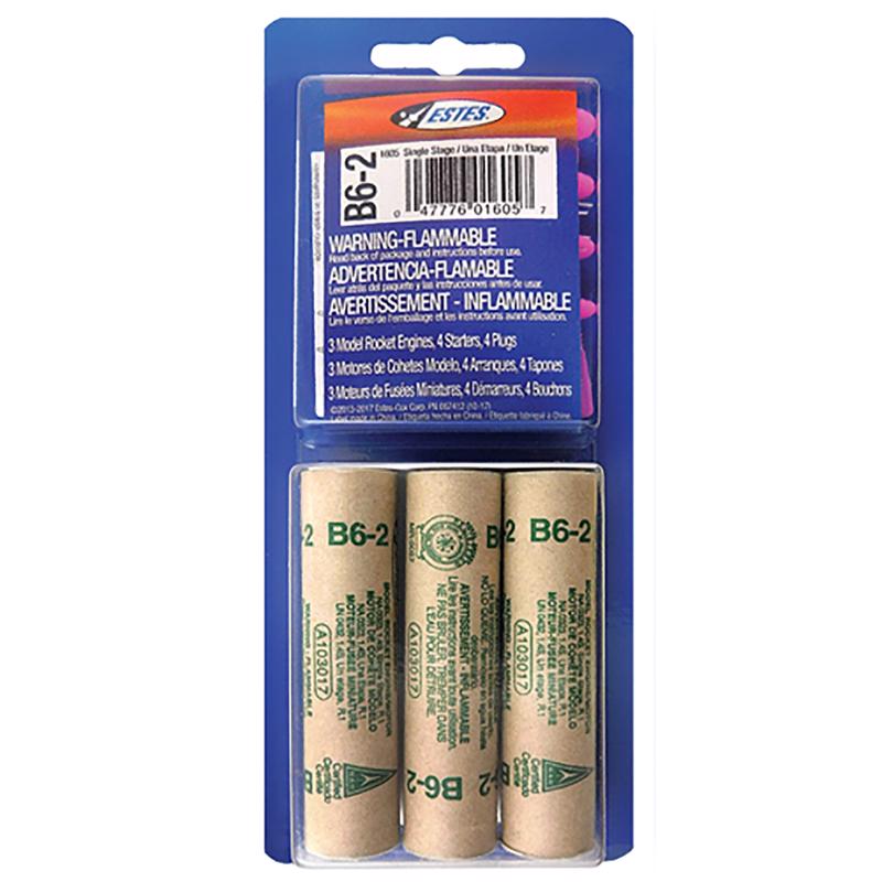 Estes Model Rocket Engines Brown 3 pc