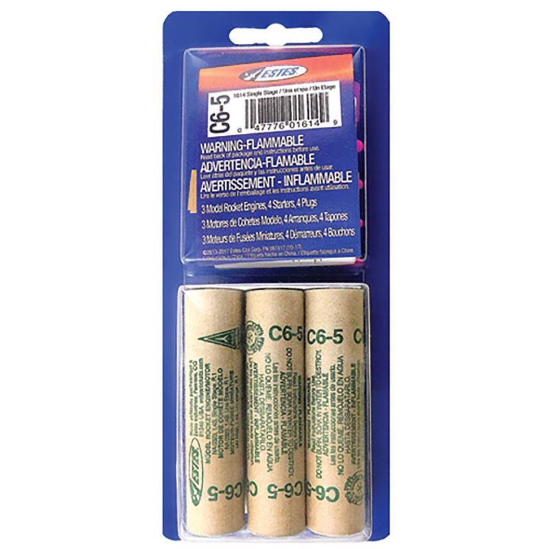 Estes Model Rocket Engines 3 pc