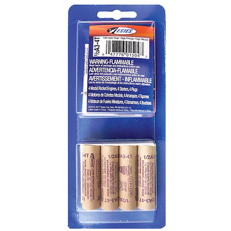 Estes Model Rocket Engines Brown 4 pc