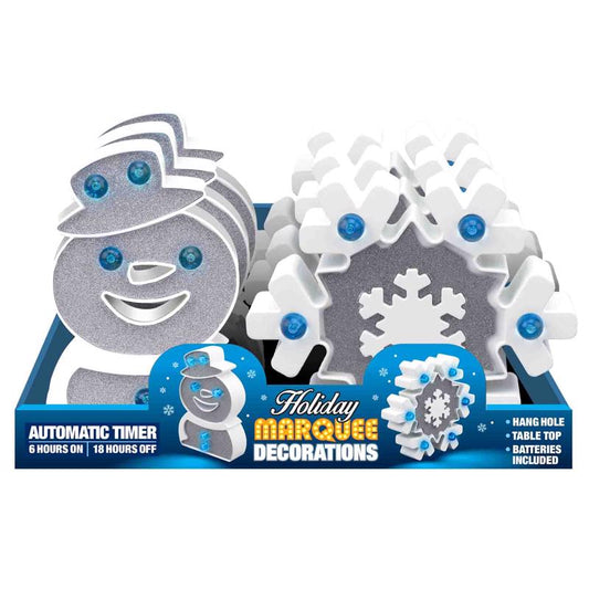 Shawshank LEDz LED Blue/White Snowman or Snowflake Marquee