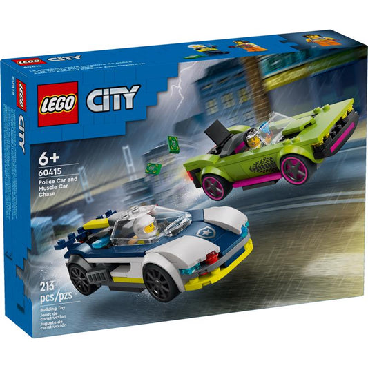 LEGO City Police Car & Muscle Car Chase Building Set Multicolor 213 pc