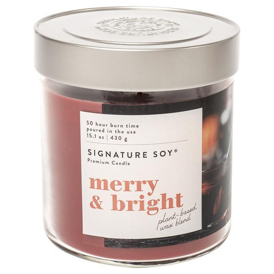 Signature Soy Red Merry & Bright Scent Candle 15.1 oz