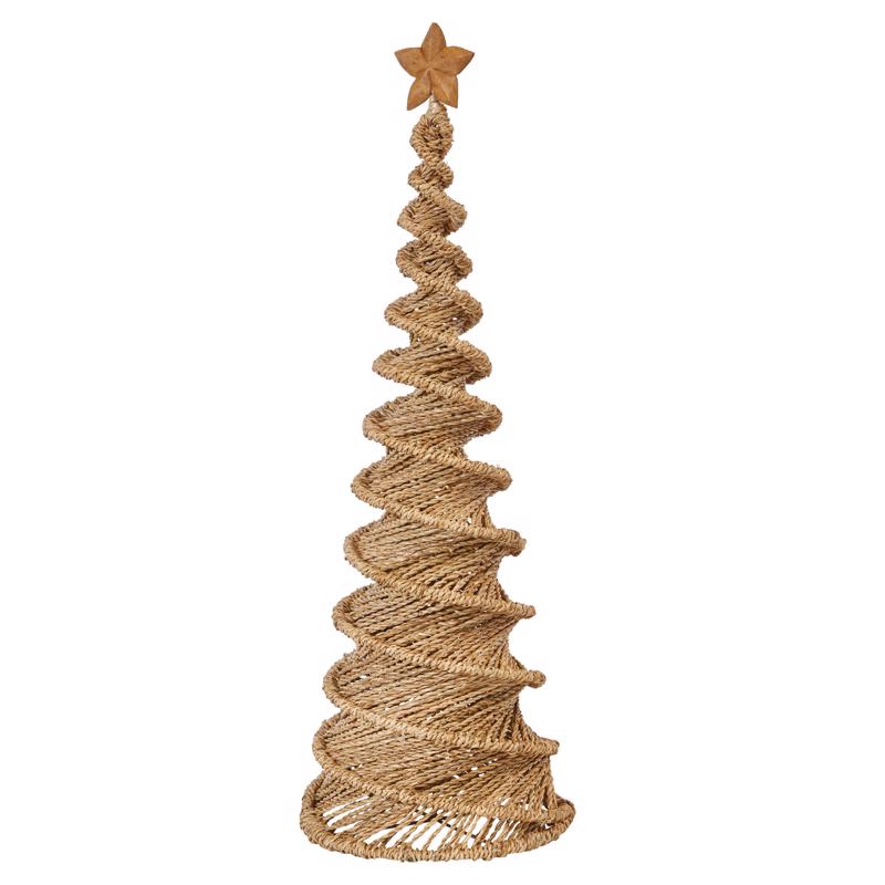 Creative Co-Op Natural Spiral Cone Tree Table Decor 30 in.