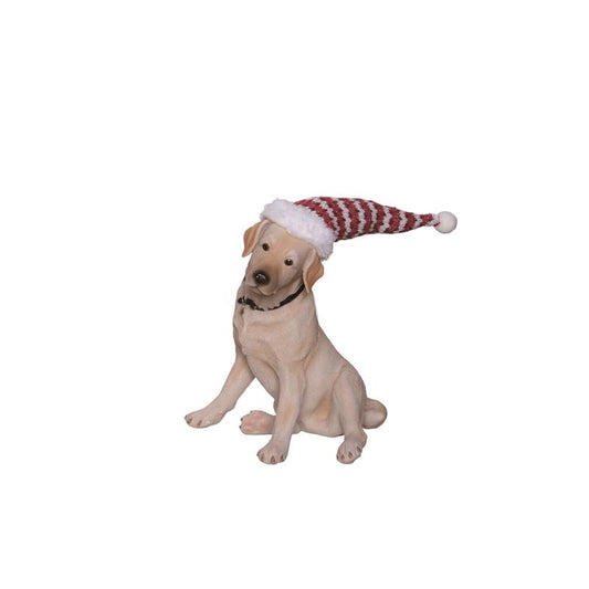 Transpac Multicolored Holiday Puppy Figurine 9 in.