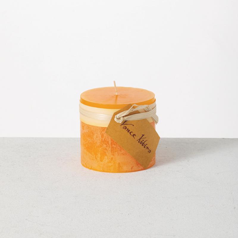 Sullivans Vance Kitira Pumpkin/Orange Unscented Scent Timber Pillar Candle