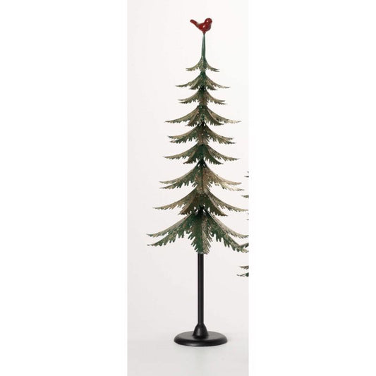 Sullivans Green Tree with Red Cardinal Table Decor 28 in.