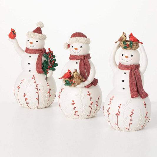 Sullivans Multicolored Snowman Figure with Christmas Branch Table Decor 10 in.