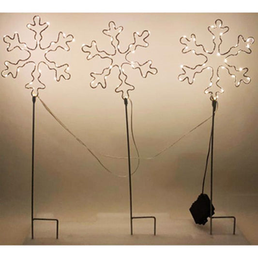 Sienna LED Warm White Snowflake 28 in. Pathway Decor