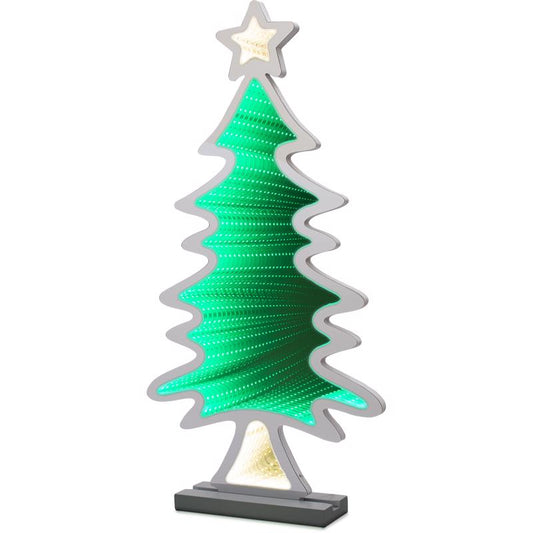 Celebrations LED Warm White & Green Tree Animated Decor 23.62 in.