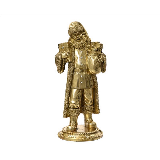 Decoris Gold Santa Table Decor 7.1 in.