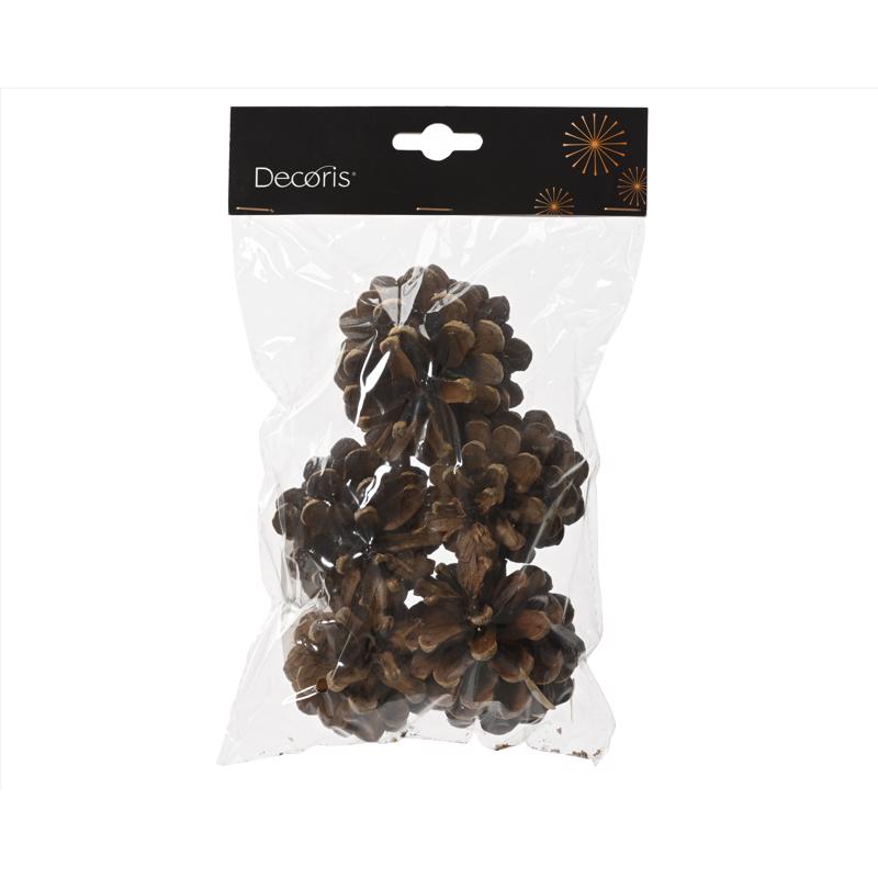 Decoris Set of 5 Pinecones 5.91 in.