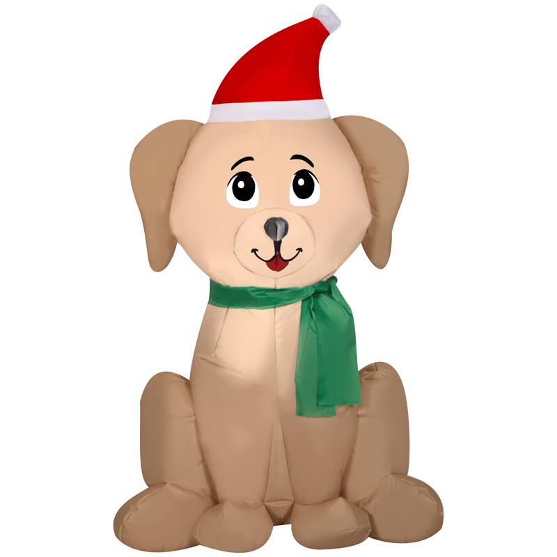 Gemmy Airblown Christmas Inflatable Golden Retriever 42 in. Inflatable
