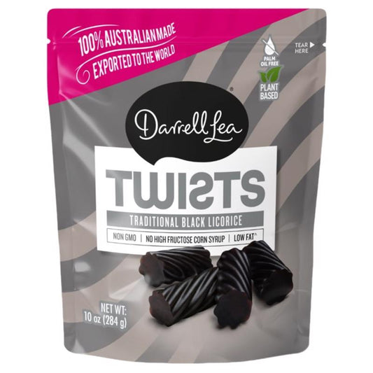 Darrell Lea Twists Traditional Black Licorice Licorice 10 oz