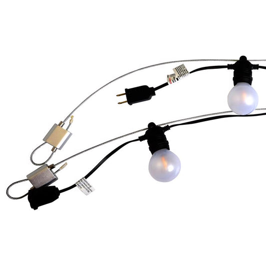 Belle Luci Holiday Bright Lights LED G50 Patio Light Set Warm White 50 ft. 50 lights