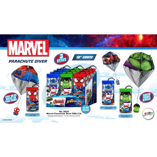Marvel Avengers/Spider Man Parachute Diver Assorted
