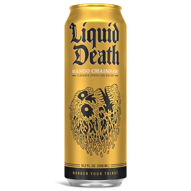 Liquid Death Mango Chainsaw Mango Sparkling Spring Water 19.2 fl. oz. 1 pk