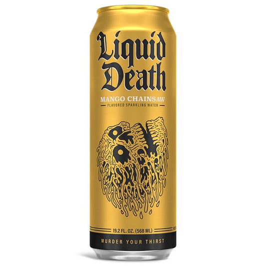 Liquid Death Mango Chainsaw Mango Sparkling Spring Water 19.2 fl. oz. 1 pk