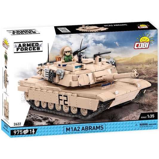 COBI M1A2 Abrams Tank Block Set Cream 975 pc
