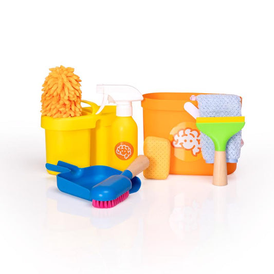 Fat Brain Toy Pretendables Childern's Cleaning Kit Assorted 9 pc