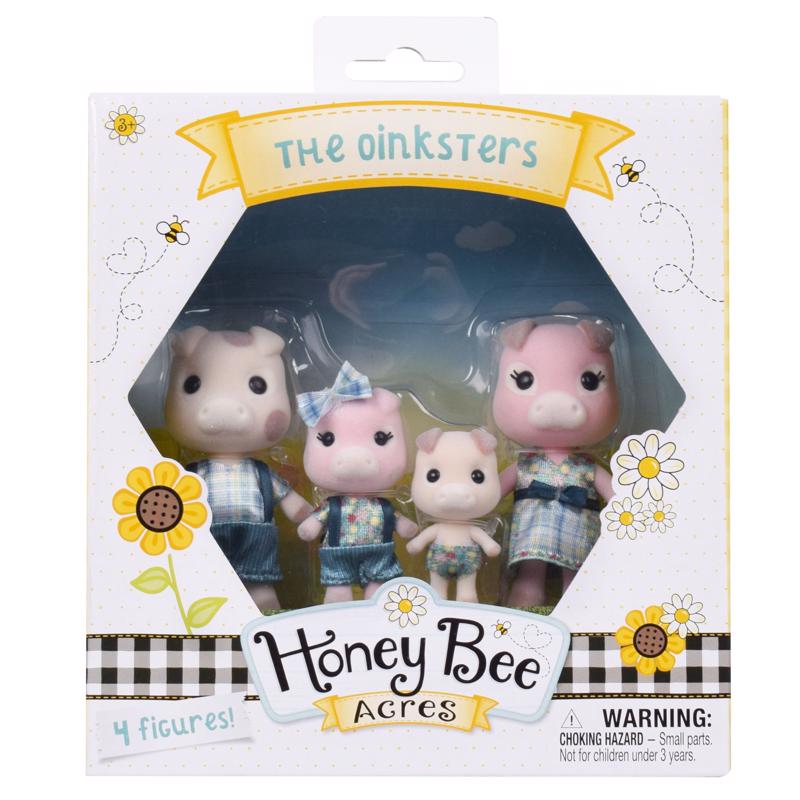 Honey Bee Acres The Oinksters Pig Family Figure Set Toy Multicolored 4 pc