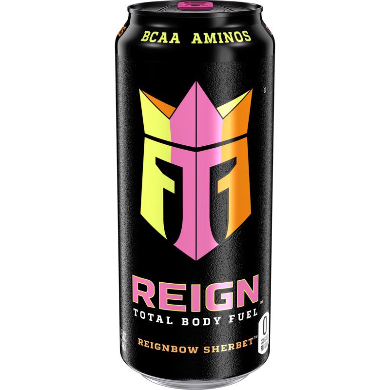 Monster Reign BCAA  Aminos Sugar Free Reignbow Sherbet Energy Drink 16 oz