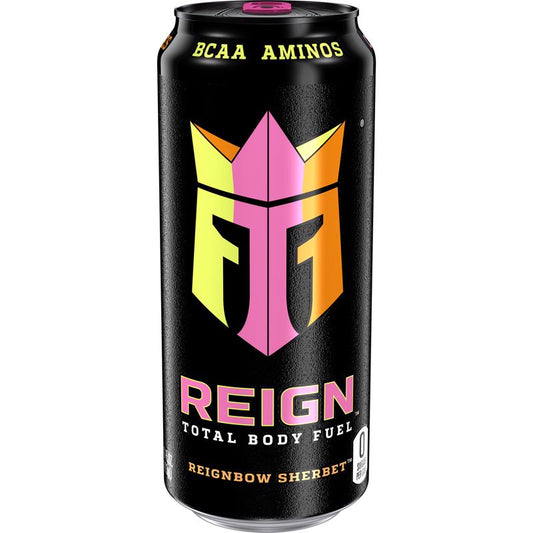 Monster Reign BCAA  Aminos Sugar Free Reignbow Sherbet Energy Drink 16 oz