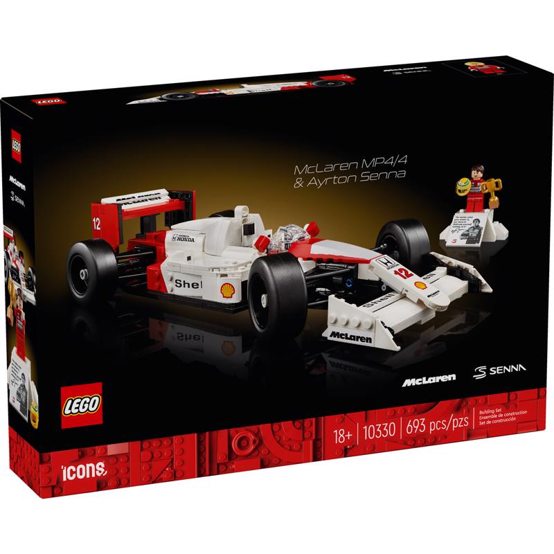 LEGO Icons McLaren MP4/4 and  Ayrton Senna Building Set Multicolored 693 pc