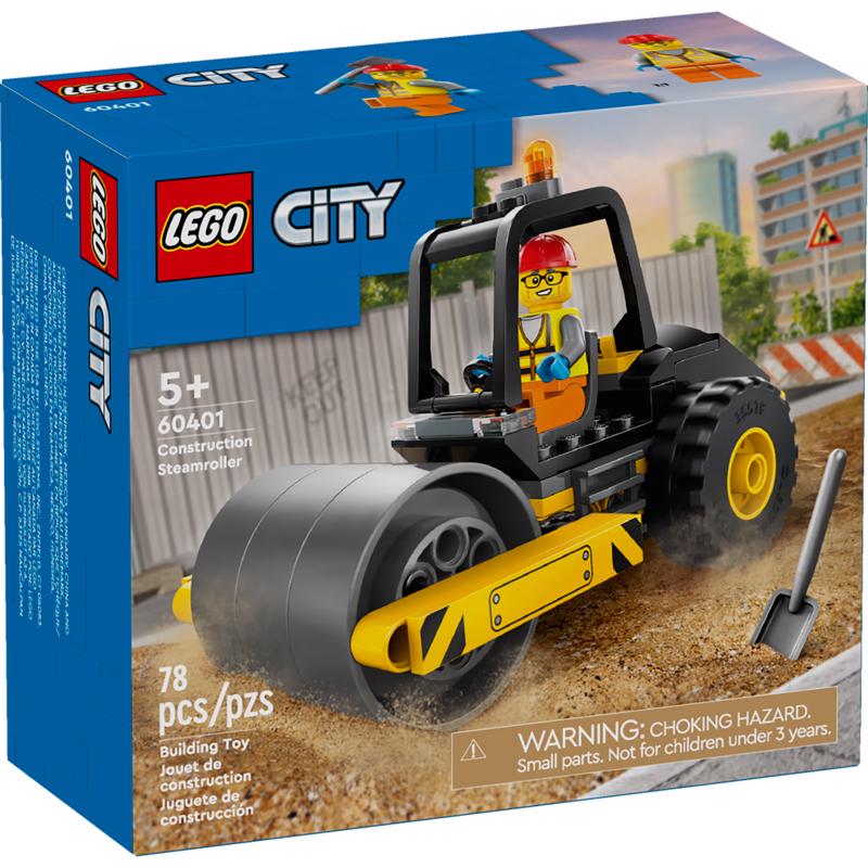 LEGO City Construction Steamroller Building Set Multicolored 78 pc