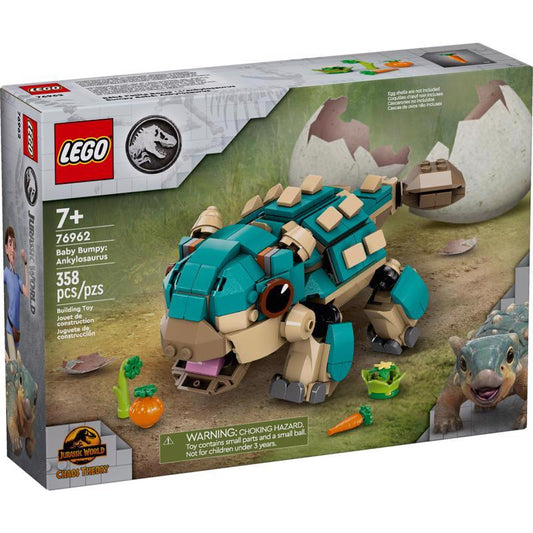 LEGO Jurassic World Baby Bumpy: Ankylosaurus Building Set Multicolored 358 pc