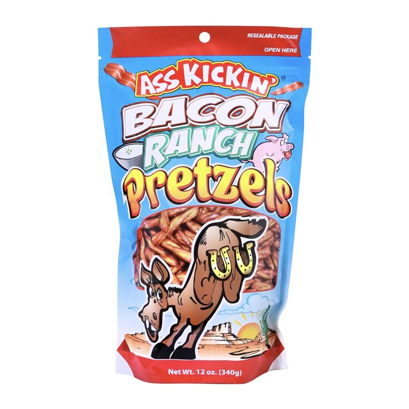 Ass Kickin' Bacon Ranch Pretzels 12 oz Bagged