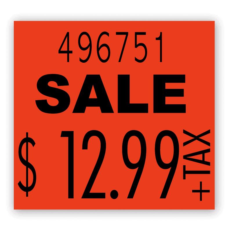 Miscellaneous Labels Adhesive Backed Red Price Label 1750 each