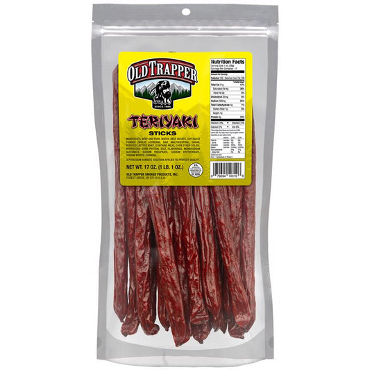 Old Trapper Teriyaki Snack Stick 17 oz Bagged