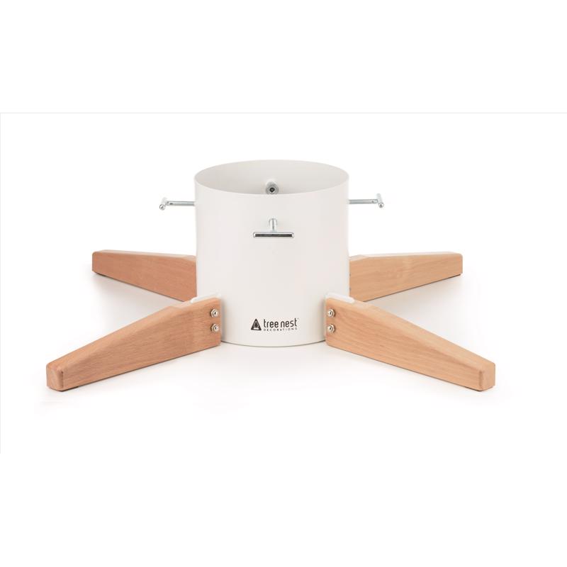 Tree Nest Metal/Wood Real Christmas Tree Stand 11.5 ft