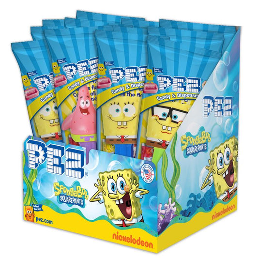 PEZ SpongeBob Assorted Candy and Dispenser 0.58 oz